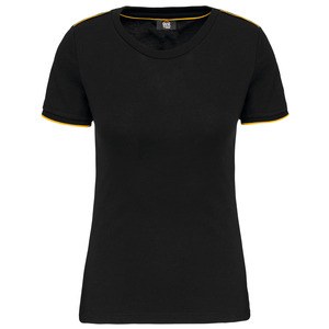 WK. Designed To Work WK3021 - T-shirt de senhora DayToDay de manga curta Black / Yellow