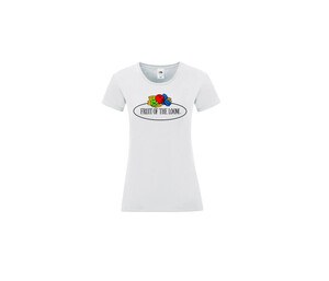 FRUIT OF THE LOOM VINTAGE SCV151 - Camiseta feminina com o logotipo Fruit of the Loom White