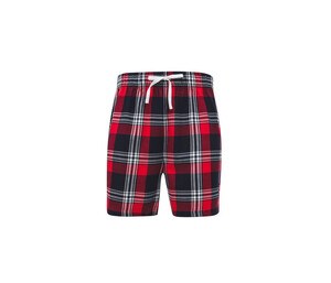 SF Men SF082 - Shorts de pijama masculino Red / Navy Check
