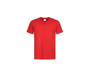 Stedman ST2300 - Camiseta de decote em V masculina Scarlet Red