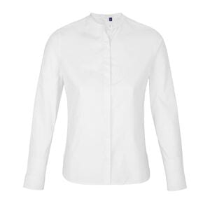 NEOBLU 03787 - Bart Women Camisa Feminina Com Colarinho Mandarim Optic White