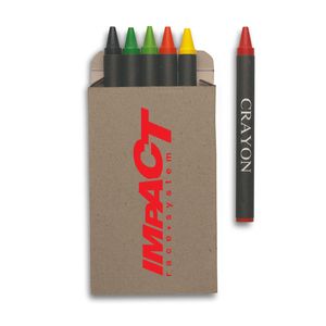GiftRetail IT2172 - BRABO Estojo 6 lápis de cera Multicolor
