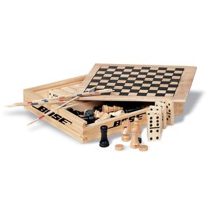 GiftRetail KC2941 - TRIKES 4 jogos em caixa de madeira Wood