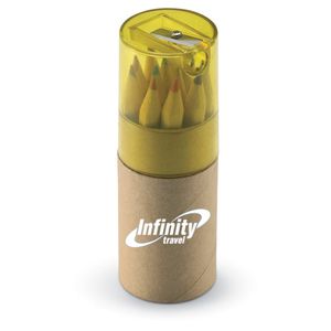 GiftRetail KC6230 - LAMBUT 12 lápis de cor transparent yellow