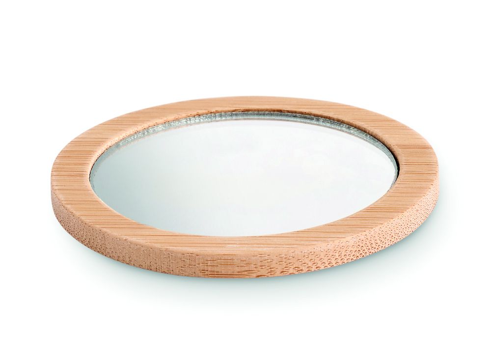 GiftRetail MO6406 - MALAY Espelho de maquilhagem bambu