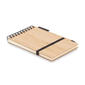 GiftRetail MO6528 - SONORABAM Set de bloco notas  bambu A6