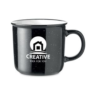 GiftRetail MO6605 - PIGA Caneca de cerâmica 400 ml Preto