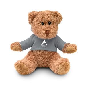 GiftRetail MO7375 - JOHNNY Urso de peluche com t-shirt Grey