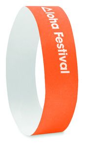 GiftRetail MO8942 -  TYVEK Bracelete em Tyvek Laranja