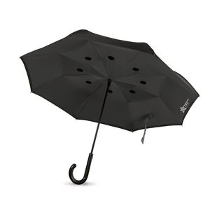 GiftRetail MO9002 - DUNDEE Chapéu-de-chuva reversível Preto