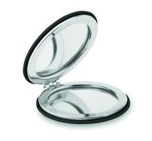 GiftRetail MO9008 - GLOW ROUND Espelho redondo em PU Preto