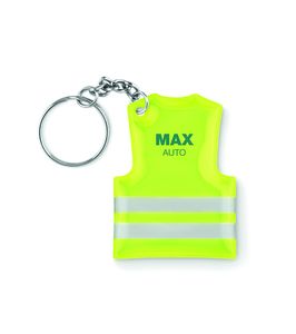 GiftRetail MO9199 - VISIBLE RING Porta-chaves jaleco refletante Amarelo Fluo