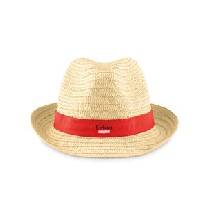 GiftRetail MO9341 - BOOGIE Chapéu de palha Vermelho
