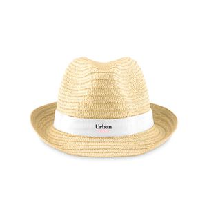 GiftRetail MO9341 - BOOGIE Chapéu de palha Branco