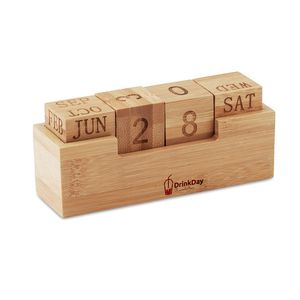 GiftRetail MO9404 - KARENDA Calendário em bambu Wood