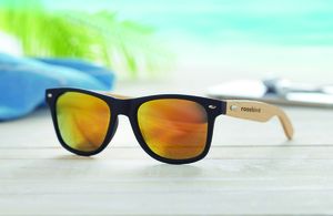 GiftRetail MO9617 - CALIFORNIA TOUCH Óculos de sol hastes bambu Amarelo