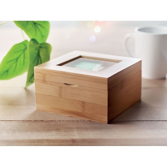 GiftRetail MO9950 - CAMPO TEA Caixa de chá em bambu