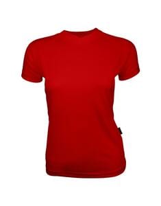 Mustaghata STEP - Camiseta correndo para mulheres 140 g Vermelho