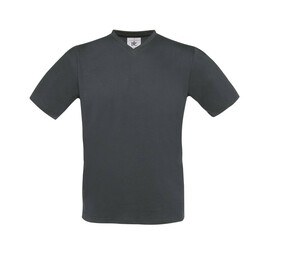 B&C BC163 - Exact T-Shirt Gola Em V Cinzento escuro