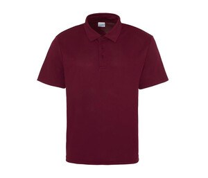 Just Cool JC040 - Camisa polo masculina respirável Burgundy