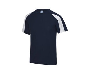 Just Cool JC003 - T-shirt de esportes de contraste French Navy / Arctic White