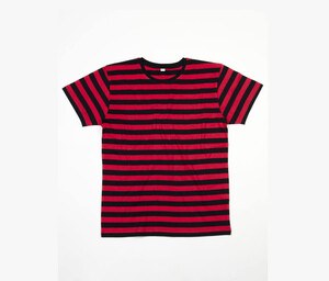 Mantis MT109S - Camiseta listrada masculina Preto / Vermelho