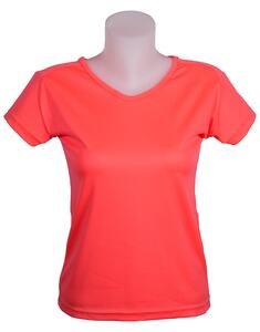 Mustaghata GAZELLE - Camiseta ativa para mulheres 125 g col en u Coral Fluo