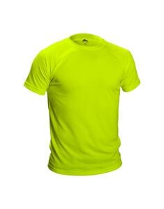 Mustaghata RUNAIR - Camiseta ativa para homens mangas curtas Amarelo Fluo