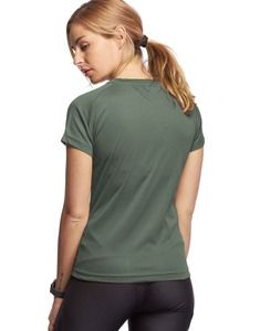 Mustaghata STEP - Camiseta correndo para mulheres 140 g Kaki Green