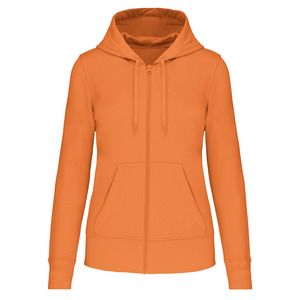Kariban K4031 - Sweatshirt eco-responsável com capuz e fecho de senhora Light Orange