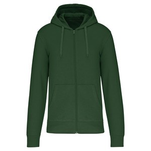 Kariban K4030 - Sweatshirt eco-responsável com capuz e fecho de homem Verde floresta