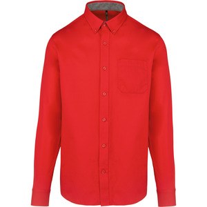 Kariban K586 - Camisa Nevada de homem de manga comprida Red