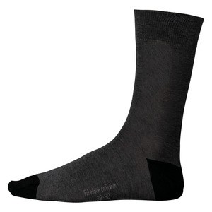 Kariban K817 - Meias de comprimento médio em algodão mercerizado - "Origine France garantie" Dark Grey Heather/ Black