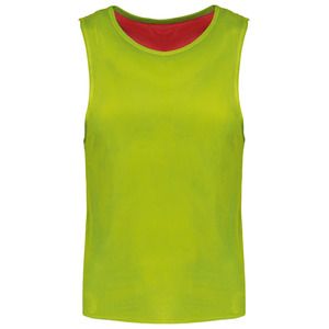 PROACT PA048 - Colete reversível multidesportos de criança Sporty Red / Fluorescent Green