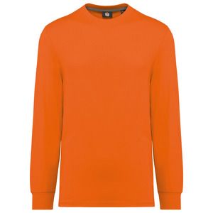 WK. Designed To Work WK303 - T-shirt eco-responsável de manga comprida unissexo Fluorescent Orange