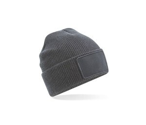 Beechfield BF540 - Removável Patch Thinsulate ™ Beanie Graphite Grey