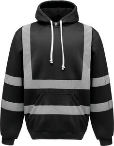 Yoko YHVK05 - Sweatshirt com capuz de alta visibilidade Black