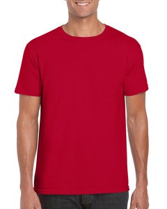 Gildan GIL64000 - T-shirt SoftStyle SS para ele Cereja vermelha