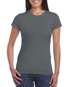 Gildan GIL64000L - T-shirt Softstyle SS para ela Carvão vegetal