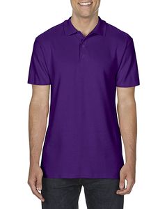 Gildan GIL64800 - Polo SoftStyle Double Pique SS para ele Roxo