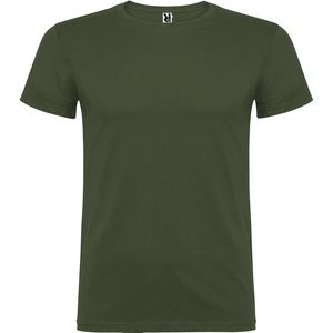 Roly CA6554 - BEAGLE T-shirt de decote redondo duplo com elastano VERDE AVENTURA