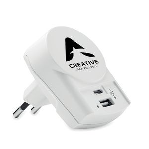 Skross MO6883 - EURO USB CHARGER A/C Carregador USB Skross Euro AC Branco