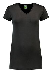Lemon & Soda LEM1262 - T-shirt V-neck cot/elast SS for her Cinza Escuro