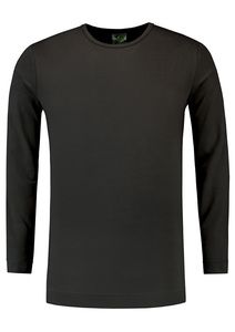 Lemon & Soda LEM1265 - T-shirt Crewneck Cot/Elast LS para ele Cinza Escuro