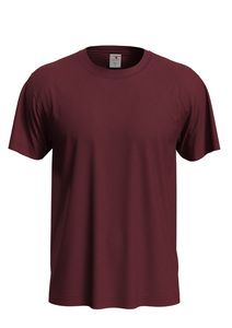 Stedman STE2000 - Camiseta clássica do pescoço redondo masculino Bordo