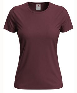 Stedman STE2600 - Camiseta clássica do pescoço feminino feminino Bordo