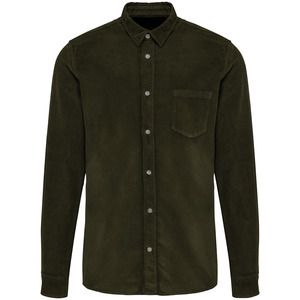 Kariban K599 - Camisa de bombazina de manga comprida de homem Washed Dusky Khaki