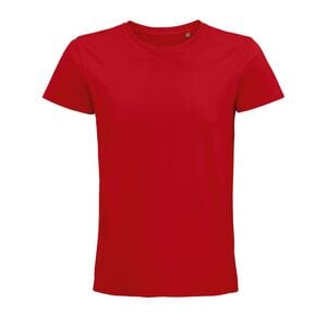 SOL'S 03565 - Pioneer Men T Shirt Cintada Para Homem Em Jersey De Gola Redonda Bright Red