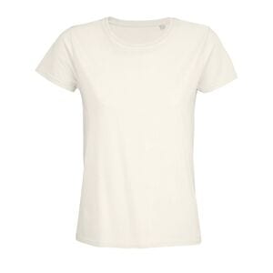 SOL'S 03579 - Pioneer Women T Shirt Cintada Para Senhora Em Jersey De Gola Redonda Off-White