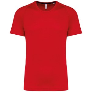 PROACT PA4012 - T-shirt de desporto de homem de material reciclado com decote redondo Red